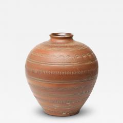  Wall kra AB Large Vase with Carved Oranaments by Arthur Andersson for Wallakra - 2991580