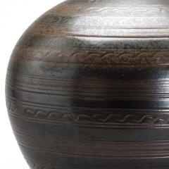  Wall kra AB Large Vase with Carved Oranaments by Arthur Andersson for Wallakra - 2992897