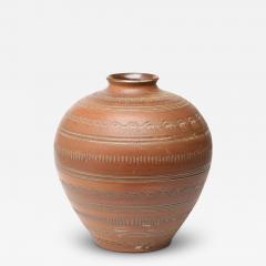  Wall kra AB Large Vase with Carved Oranaments by Arthur Andersson for Wallakra - 2995701