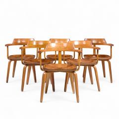  Walter Gropius Ben Thompson Walter Gropius W199 Bauhaus for Thonet Mid Century Bentwood Chairs Set of 6 - 4402953