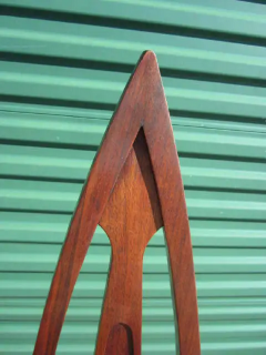  Walter Wabash Set of 4 Mid Century Modern Cathedral Style Walnut Dining Chairs - 3068994
