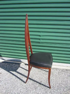  Walter Wabash Set of 4 Mid Century Modern Cathedral Style Walnut Dining Chairs - 3069000
