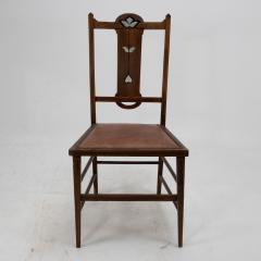  Waring Gillow Arts Crafts Side Chair with Ebony Pewter Inlays Probably Waring Gillow - 4186187