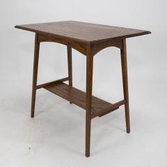  Waring Gillow Waring and Gillows A pair of Arts Crafts oblong side tables with curved aprons - 4186269