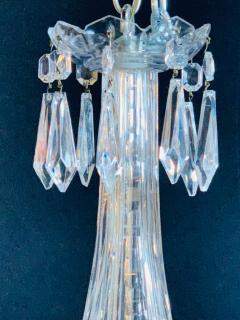  Waterford Stamped Waterford Six Light Art Deco Style Crystal Chandelier - 2491020