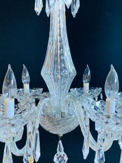  Waterford Stamped Waterford Six Light Art Deco Style Crystal Chandelier - 2491025