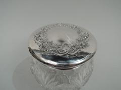  Watson Co Large Antique American Sterling Silver Brilliant Cut Glass Jar - 3764778