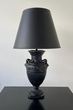  Wedgewood Neoclassical Basalt Ware Lamp - 3669353