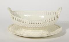  Wedgwood 3 Wedgwood Creamware Serving Bowls with Matching Platters - 1786912