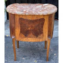  Wedgwood Antique Wedgwood Jasperware Mounted Marble Top Satinwood Inlaid End Table - 2777481