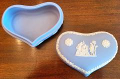  Wedgwood Wedgwood Jasperware Pale Blue Lidded Heart Trinket Box - 4270168