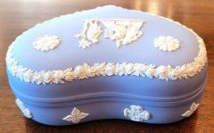  Wedgwood Wedgwood Jasperware Pale Blue Lidded Heart Trinket Box - 4270170