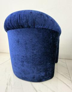  Weiman Elephant Chairs by Weiman style of Vladimir Kagan in Blue Velvet 1990s - 4505465