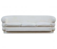  Weiman Mid Century Modern Barrel Back Curved Sofa in Art Deco Form - 2427890