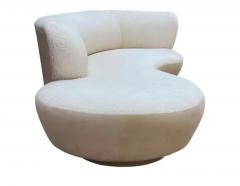  Weiman Mid Century Modern Curved Sculptural Serpentine Cloud Sofa or Chaise Lounge - 3208613