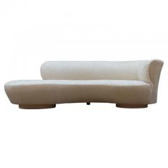  Weiman Mid Century Modern Curved Sculptural Serpentine Cloud Sofa or Chaise Lounge - 3208617