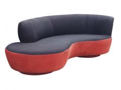  Weiman Mid Century Modern Curved Serpentine Cloud Sofa by Weiman - 1958497