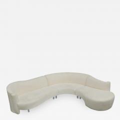  Weiman Mid Century Modern White Serpentine Sectional Sofa by Weiman - 1750360