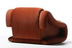  Weiman Monumental Post Modern Pair of Weiman Lounge Chairs in Marmalade Orange Fabric - 3495158