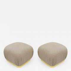  Weiman Pair of Hollywood Regency Poufs or Ottomans after Karl Springer by Weiman - 2064752