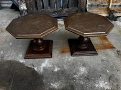  Weiman Pair of Weiman Furniture Pedestal Base Octagon End Tables - 4474502