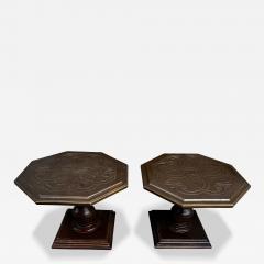  Weiman Pair of Weiman Furniture Pedestal Base Octagon End Tables - 4475576