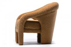  Weiman Pair of Weiman Post Modern Lounge Chairs Newly Upholstered in Latte Boucl  - 2630033
