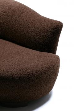  Weiman Petite Postmodern Chaise Lounge by Weiman in New Chocolate Boucl Upholstery - 4722617
