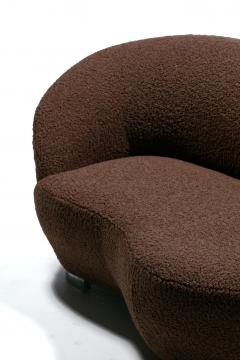  Weiman Petite Postmodern Chaise Lounge by Weiman in New Chocolate Boucl Upholstery - 4722621