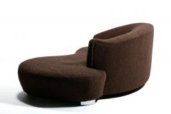  Weiman Postmodern Chaise Lounge Sofa by Weiman in New Chocolate Boucl Upholstery - 4722605