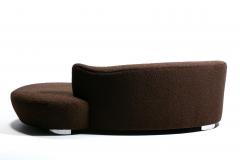  Weiman Postmodern Chaise Lounge Sofa by Weiman in New Chocolate Boucl Upholstery - 4722606