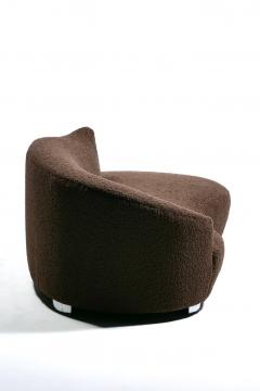  Weiman Postmodern Chaise Lounge Sofa by Weiman in New Chocolate Boucl Upholstery - 4722609