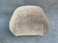  Weiman Preview Furniture Pair Reupholstered Lichen Mohair Karl Springer Style Poufs or Ottomans by Weiman - 3253865