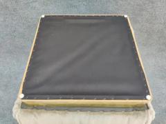  Weiman Preview Furniture Pair Reupholstered Lichen Mohair Karl Springer Style Poufs or Ottomans by Weiman - 3253892