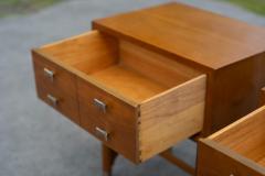 Weiman Rare Pair of Weiman Tables Heirloom Quality Modernist Maple Brass Nightstands - 4158000