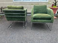  Weiman Warren Lloyd Lovely pair George Mergenov for Weiman Warren Lloyd Chrome Lounge Chair - 3779588