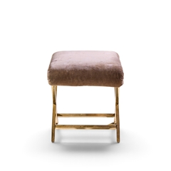  Weiman Warren Lloyd Warren Lloyd for Weiman Mid Century Brass X Base Stools Pair - 4751468