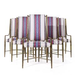  Weiman Warren Lloyd Weiman Warren Lloyd for Mastercraft Imperial MCM Brass Dining Chairs Set of 6 - 3972221