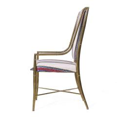  Weiman Warren Lloyd Weiman Warren Lloyd for Mastercraft Imperial MCM Brass Dining Chairs Set of 6 - 3972226