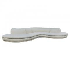 Weiman Weiman Executive Serpentine 4 Section Sectional Sofa White Mid Century Modern - 2968328