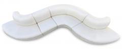  Weiman Weiman Executive Serpentine 4 Section Sectional Sofa White Mid Century Modern - 2968338