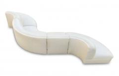 Weiman Weiman Executive Serpentine 4 Section Sectional Sofa White Mid Century Modern - 2968340
