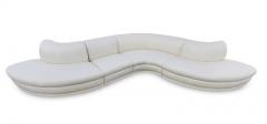  Weiman Weiman Executive Serpentine 4 Section Sectional Sofa White Mid Century Modern - 2968364