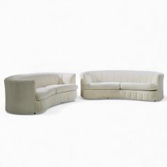  Weiman Weiman Mid Century Channeled Crescent Sofa Pair - 4387972
