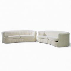  Weiman Weiman Mid Century Channeled Crescent Sofa Pair - 4387974