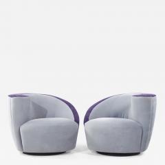  Weiman Weiman Nautilus Postmodern Swivel Chairs Pair - 3863535