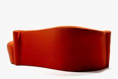  Weiman Weiman Post Modern Sculptural Chaise Lounge Sofa in Tangerine Wool Upholstery - 4641796