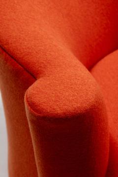  Weiman Weiman Post Modern Sculptural Chaise Lounge Sofa in Tangerine Wool Upholstery - 4641803