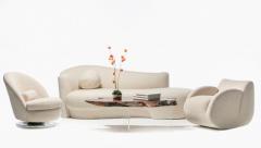  Weiman Weiman Sofa Large Chaise in Supple Lux Ivory Boucl c 1990 - 2262249