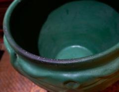  Weller Pottery Pair of Large Weller Pottery Matte Green Leaf Jardini res Circa 1910 - 3957662